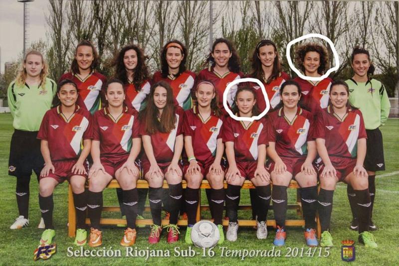 Federación Riojana Fútbol-Las riojanas Ana Tejada y Sara Carrillo la Selección Española Sub 19